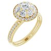 14K Yellow 1.125 CTW Diamond Engagement Ring Ref 4428039
